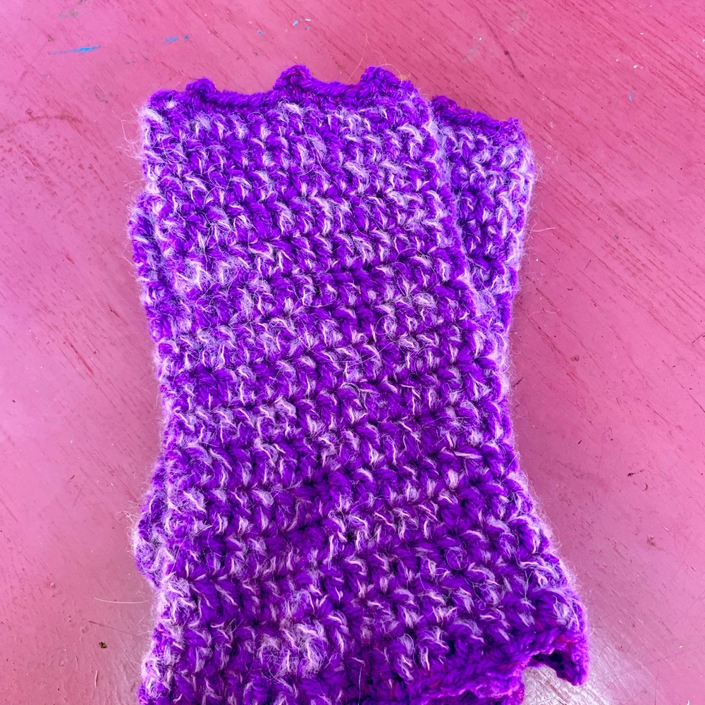 Fingerless Gloves, handmade, wool.